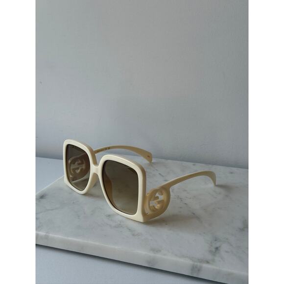 SALE! NEW Gucci GG1326S Ivory Oversized Square Sunglasses main image 4
